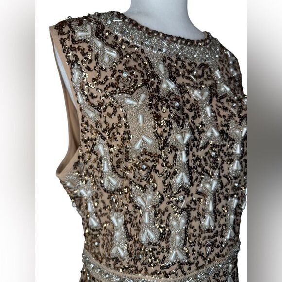 NWT Mac Duggal Vintage style Copper midi dress 93764 Size 14 - Picture 8 of 15